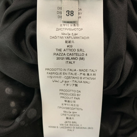 ATTICO Size 2 Black Viscose Beaded Dress