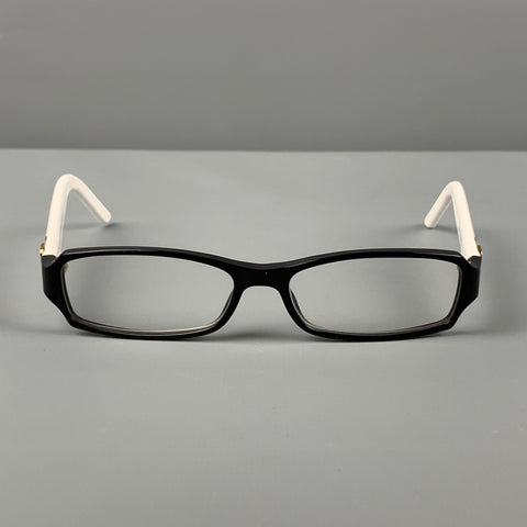 Lunettes de prescription en acétate noir et blanc GUCCI