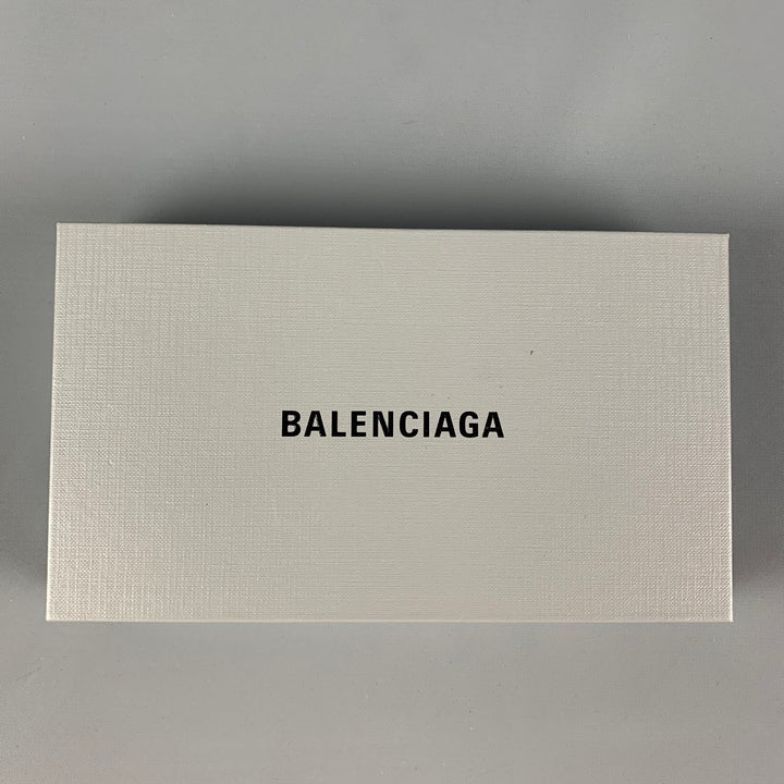 BALENCIAGA Silver Gliter Credit Card Holder Wallet