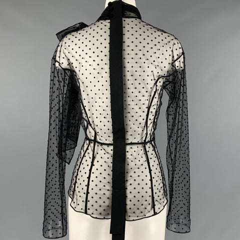 MARC JACOBS Blusa con lazo de lunares negros talla 2