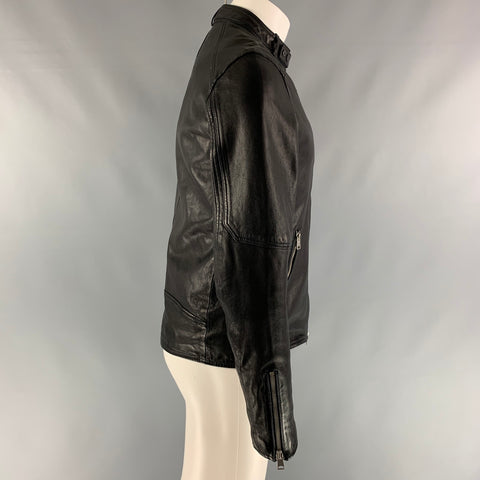 ALLSAINTS Size M Black Solid Motorcycle Jacket