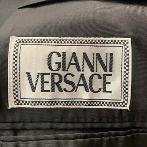 GIANNI VERSACE Chest Size 42 Black Wool Blend Tails Sport Coat