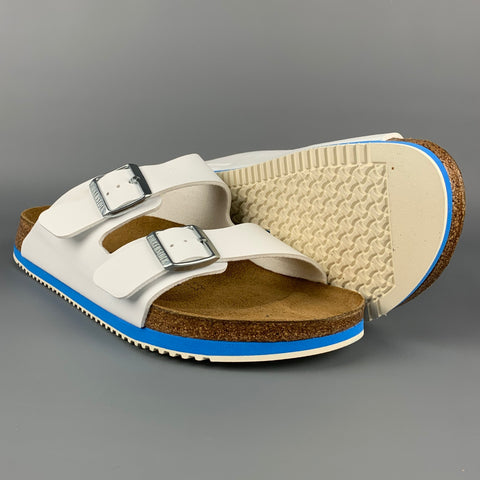 BIRKENSTOCK Size 10 White Tan Cork Sandals