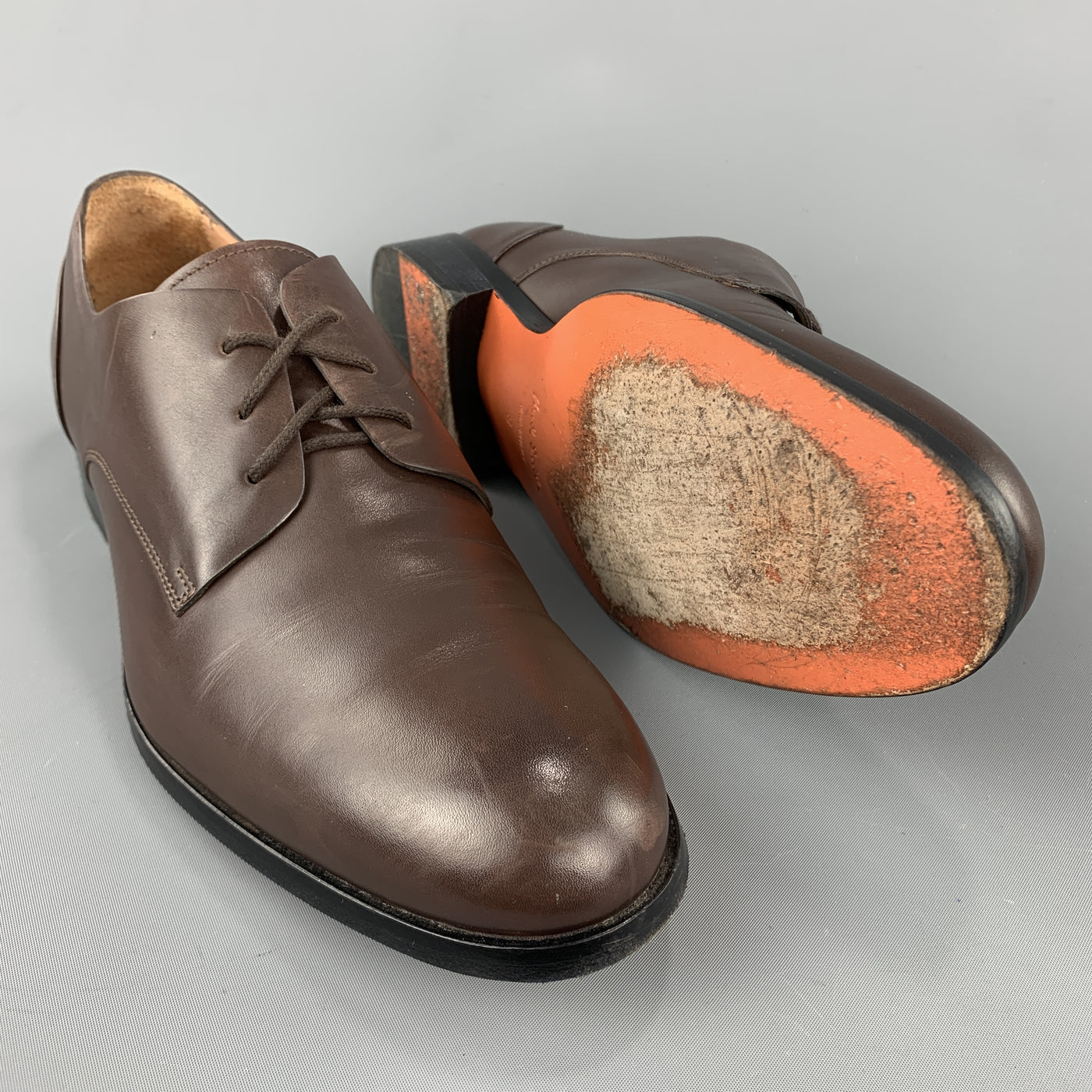 PAUL SMITH Size 9 Solid Brown Leather Lace Up Shoes
