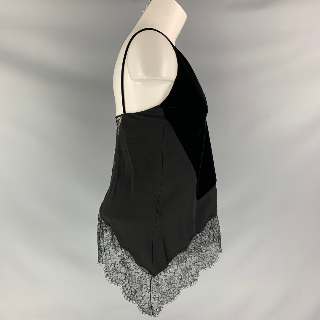 GIVENCHY Size S Black Viscose  Mixed Fabrics Dress Top