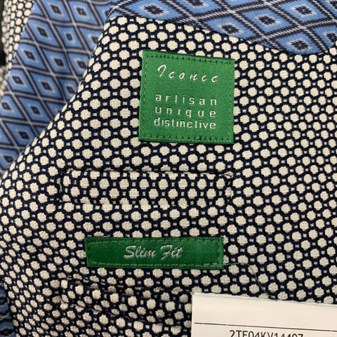 TWEEN Size 34 Black & White Dots Viscose Blend Slim Fit Sport Coat