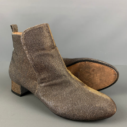 ROBERT CLERGERIE Size 8.5 Gold Silver Metallic Pull On Boots