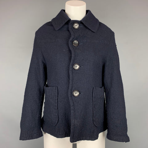 COMME des GARCONS TRICOT Taille S Veste Laine Texturée Marine