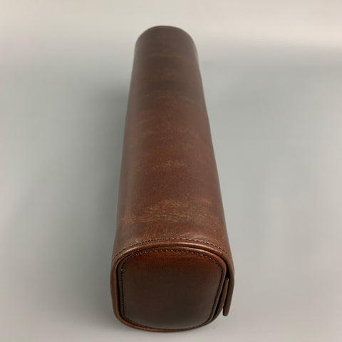 HODINKEE Brown Marbled Leather Watch Travel Case