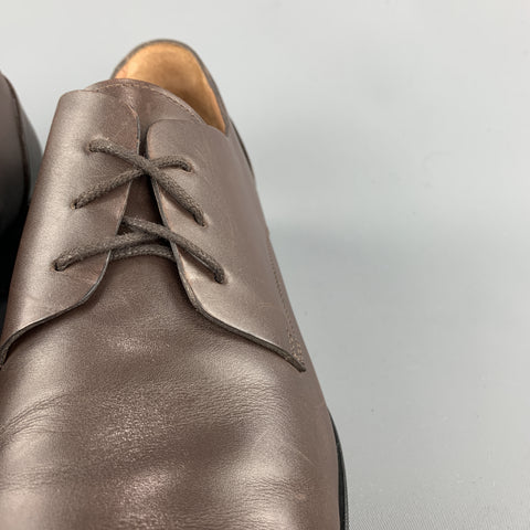 PAUL SMITH Size 9 Solid Brown Leather Lace Up Shoes