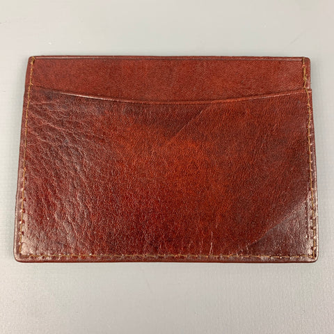 F.A.M Brown Leather Card Holder Wallet