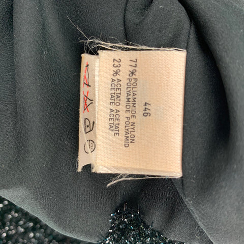 PIANOFORTE by MAX MARA Suéter con cuello vuelto en mezcla de poliamida metalizada negra talla M