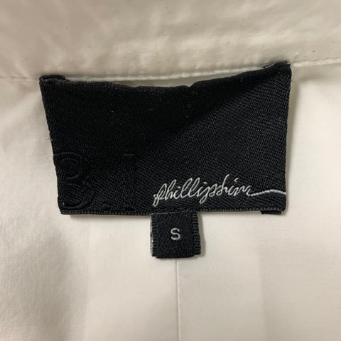 3.1 PHILLIP LIM Size S White Solid Cotton Button Up  Long Sleeve Shirt