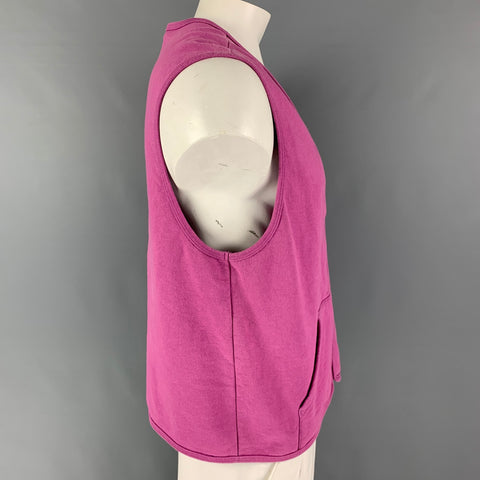SUPREME Size M Pink Cotton Zip Up Vest
