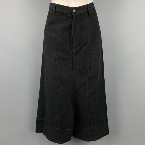 COMME des GARCONS TRICOT Taille M Pantalon décontracté à entrejambe tombant en coton noir