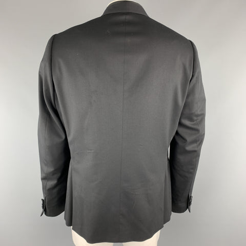 PAUL SMITH Black Solid Wool Size 44 Shawl Collar Sport Coat