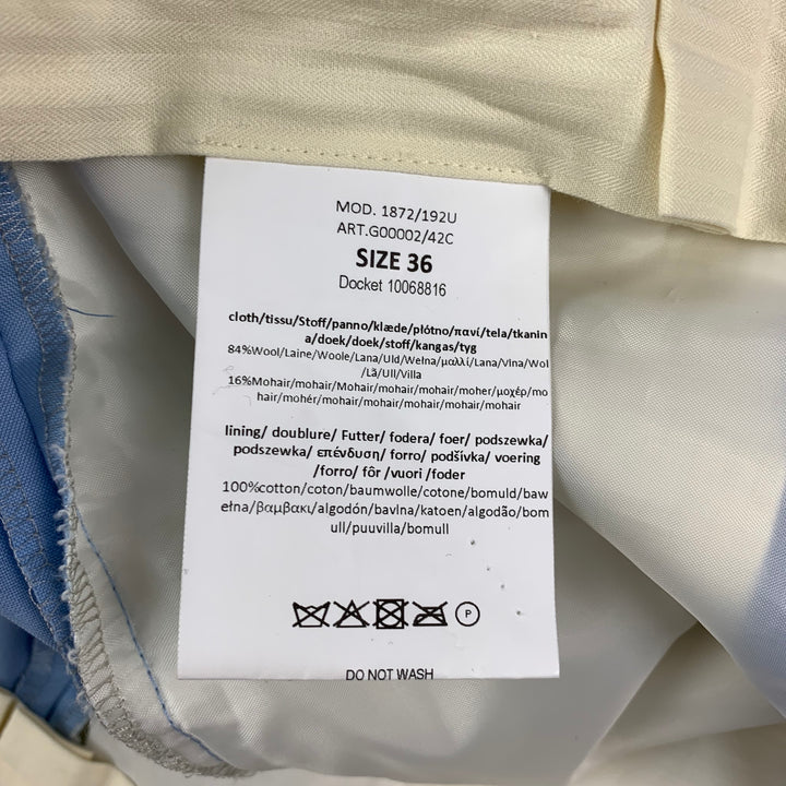 PAUL SMITH Size 42 Light Blue Wool Notch Lapel Regular Suit