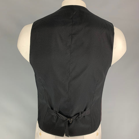 DOLCE & GABBANA Size 42 Brown & Black Wool Classic Vest