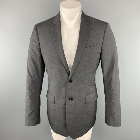 BURBERRY LONDON Taille 40 Manteau de sport en laine régulière gris foncé uni