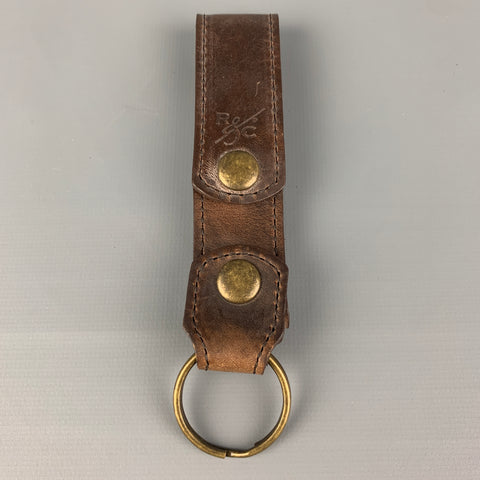RANCOURT AND COMPANY Porte-clés en cuir marron