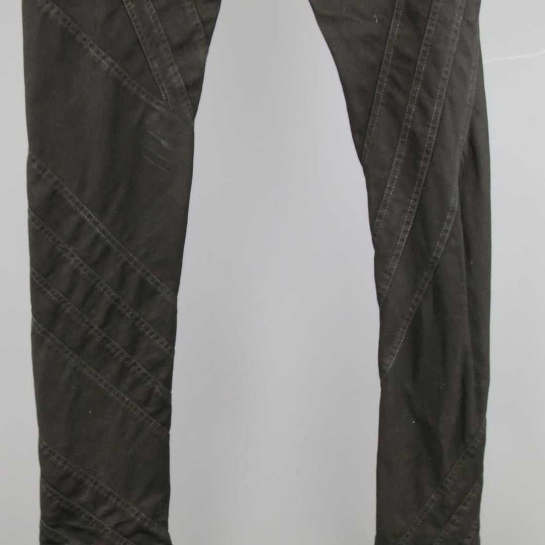 GARETH PUGH Size 28 Black Star Patchwork Denim Skinny Jeans