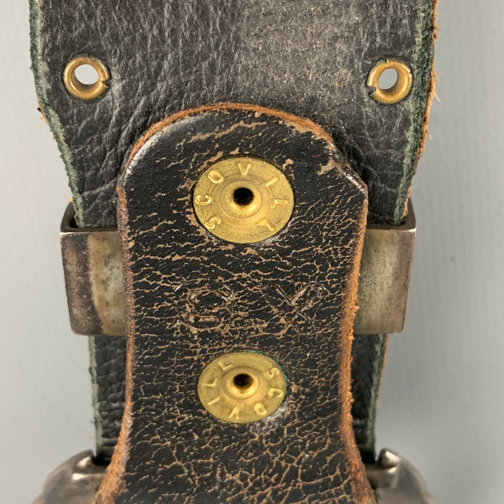 JAO SMITHS Size 34 Brown Studded Leather Belt