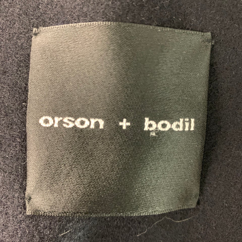 ORSON+BODIL Size 6 Black Wool Solid Coat