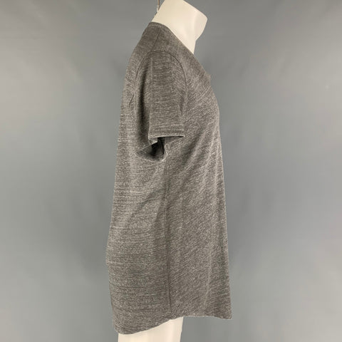 EN NOIR Size XL Grey Heather Cotton Blend Short Sleeve T-shirt