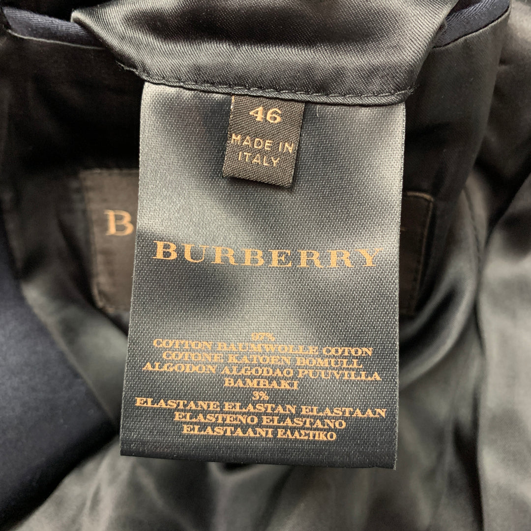 BURBERRY Tuxedo Taille 36 Manteau de sport à revers en coton bleu marine