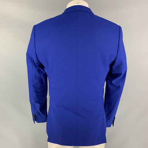 THE KOOPLES Size 36 Royal Blue Wool Notch Lapel Fitted Suit