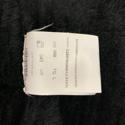 MONCLER Size L Black Fleece Polyester 2 Piece Set