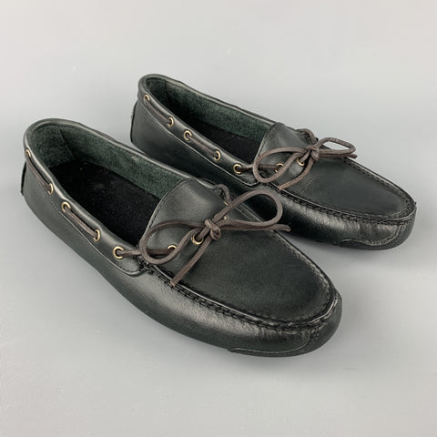 COLE HAAN Size 8.5 Black Leather Drivers Loafers