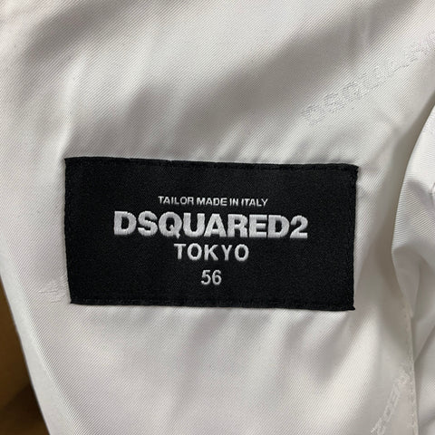 DSQUARED2 Size 46 Tan Black Wool Silk Shawl Collar Sport Coat