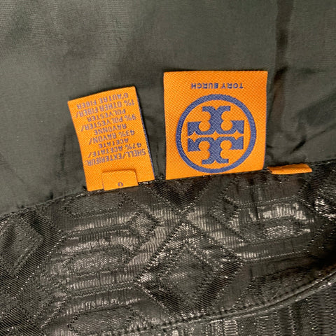 TORY BURCH Talla 0 Minifalda plisada de rayón de acetato negro