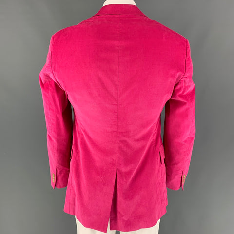 POLO by RALPH LAUREN Size L Pink Corduroy Cotton Notch Lapel Sport Coat