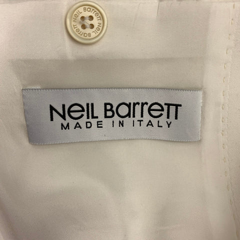 NEIL BARRETT Size 40 White Tencel Blend Peak Lapel Sport Coat