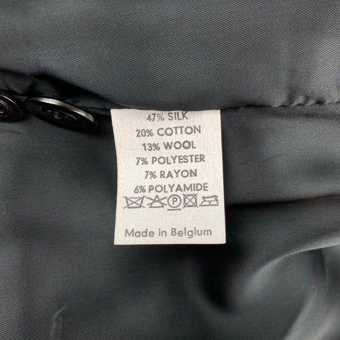 DRIES VAN NOTEN Taille 10 Blazer veste en soie mélangée texturée dorée