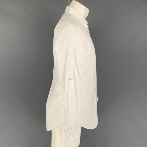 JOHN VARVATOS Camisa de manga larga con botones de algodón blanco talla S