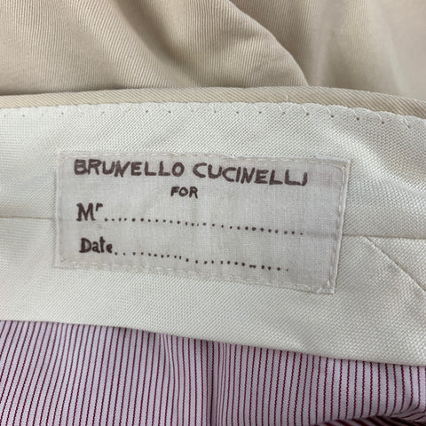 BRUNELLO CUCINELLI Size 34 Cream Cotton Casual Pants