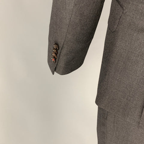 SUIT SUPPLY Size 36 Gray Textured Wool Notch Lapel Suit