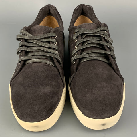RAG &amp; BONE Taille 11 Baskets en daim charbon de bois et crème