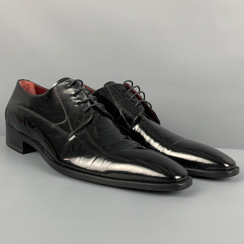 DOLCE &amp; GABBANA Taille 10.5 Chaussures à lacets en cuir noir