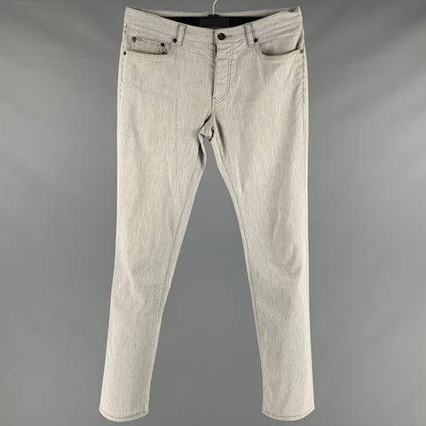 JOHN VARVATOS Taille 32 Jean gris clair en coton élasthanne
