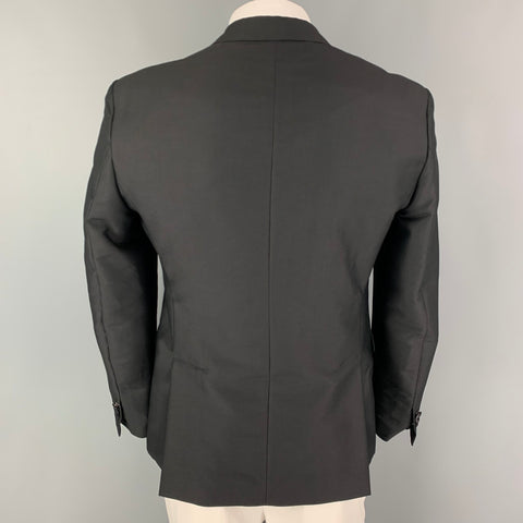 DSQUARED2 Size 42 Black Nailhead Mohair Blend Peak Lapel Sport Coat