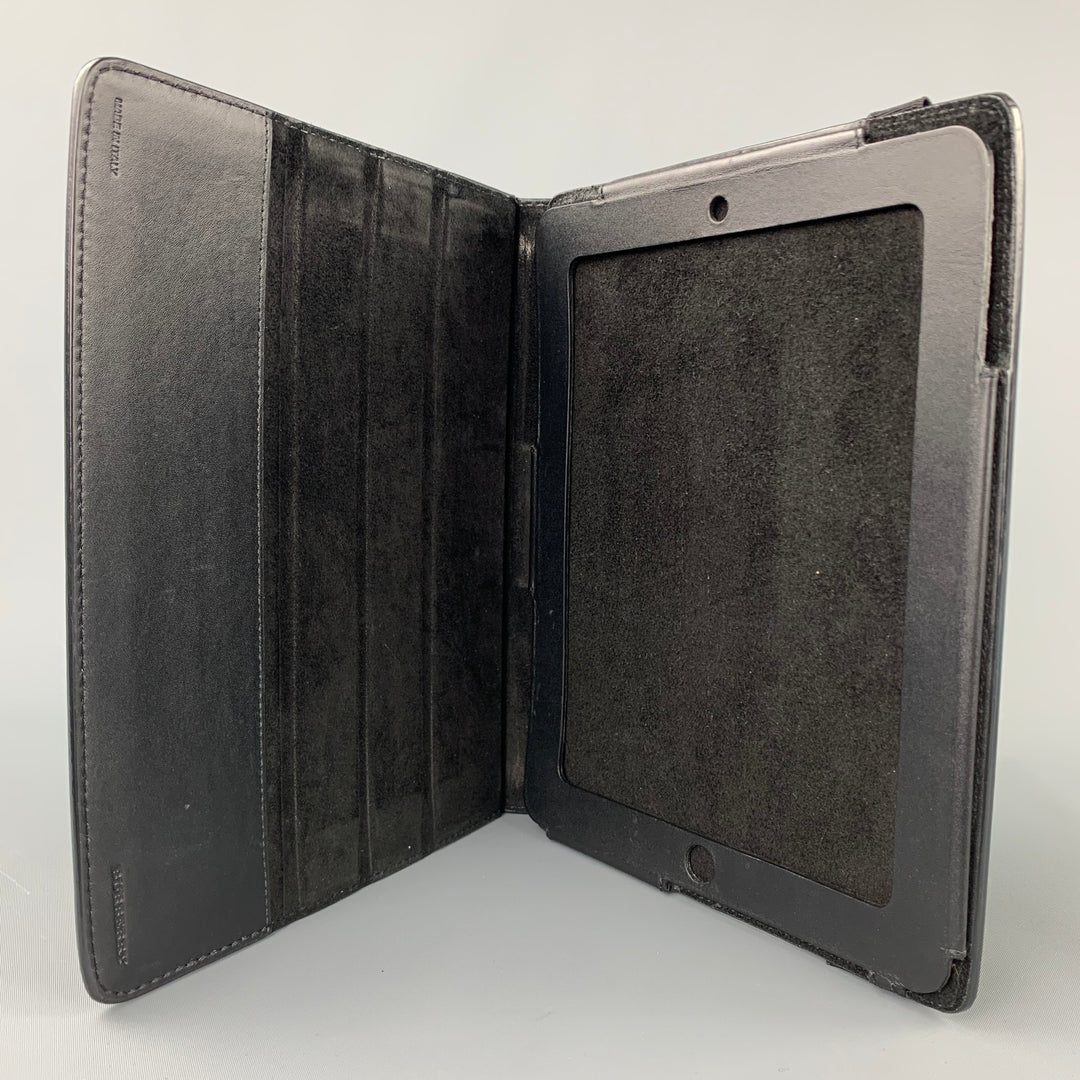 BURBERRY Olive Pebble Grain Leather iPad Case