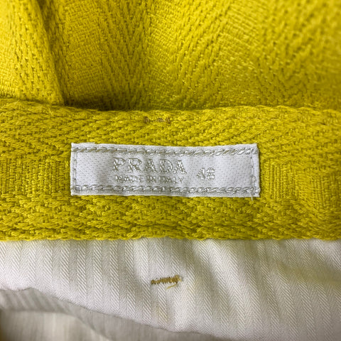 PRADA Size 32 Yellow Mustard Button Fly Casual Pants