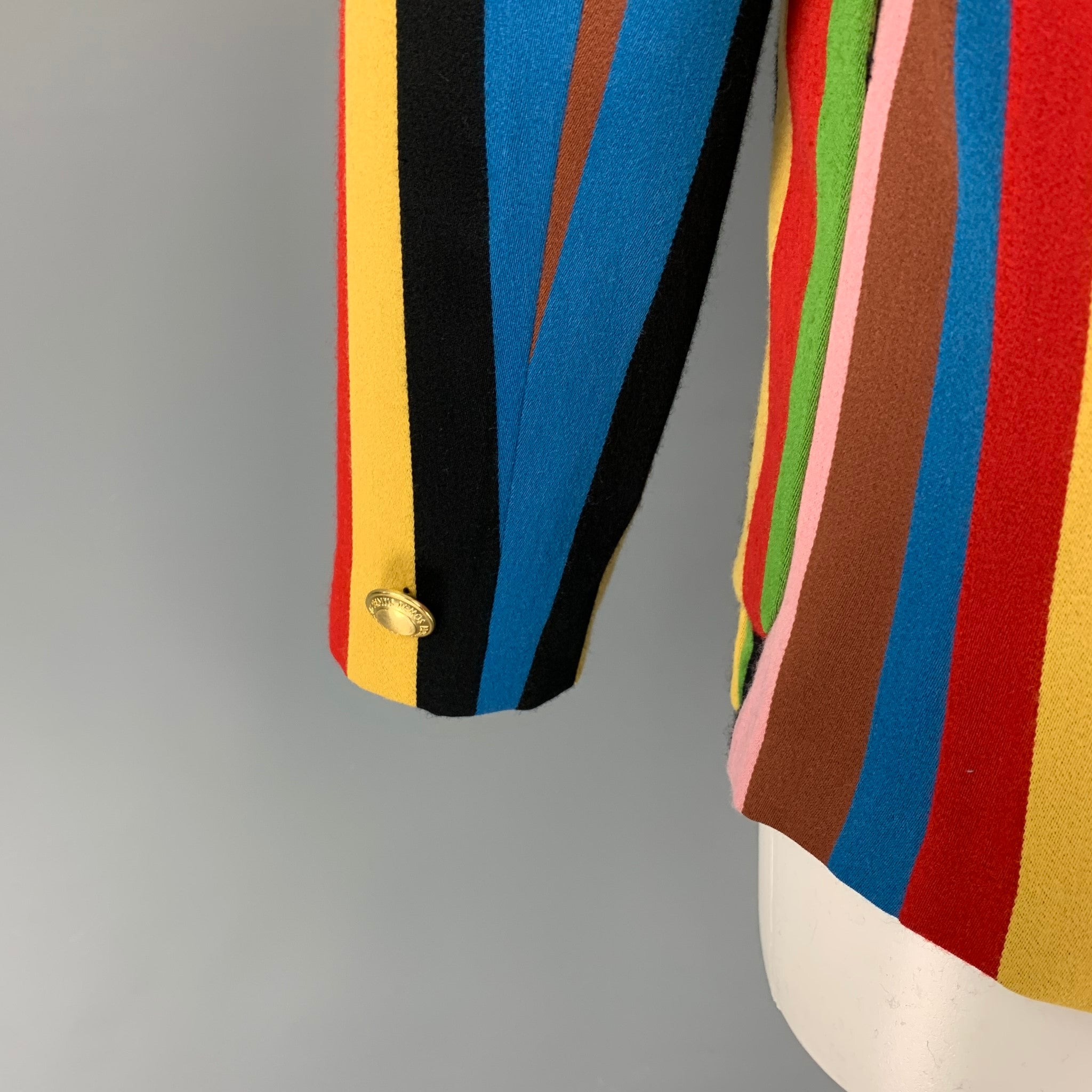 ROWING BLAZERS Size 36 Multi-Color Stripe Wool Cotton Sport