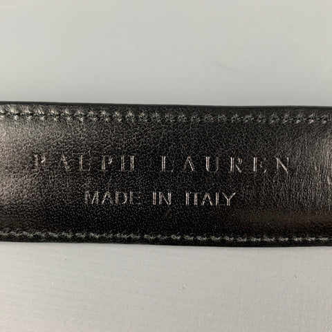 RALPH LAUREN Size 38 Black Leather Belt