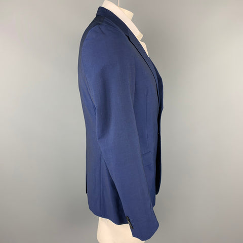 PS by PAUL SMITH Size 42 Navy Wool / Mohair Notch Lapel Sport Coat