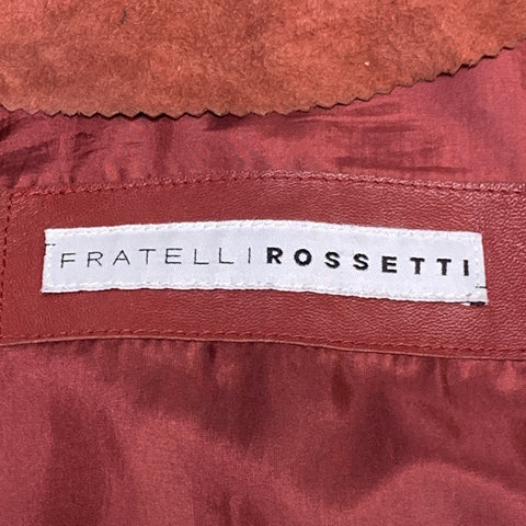 FRATELLI ROSSETTI L Red Leather Full Zip  Jacket
